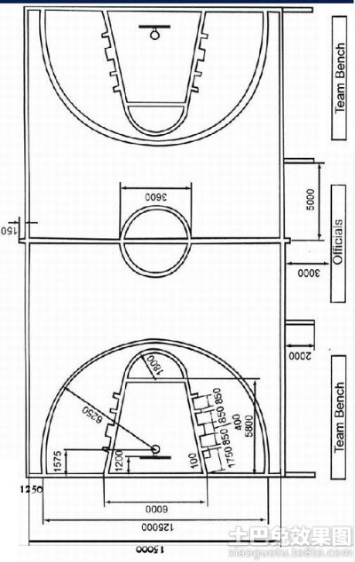 篮球场设计方法及平面图介绍-第3张图片-www.211178.com_果博福布斯