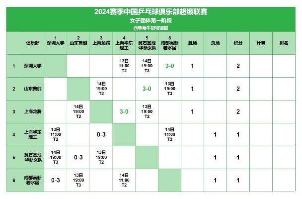 中国乒乓球联赛公开赛赛程和比赛规则详解